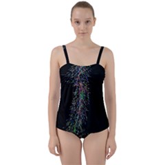 Galaxy Space Twist Front Tankini Set by Sabelacarlos