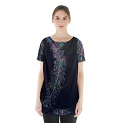 Galaxy Space Skirt Hem Sports Top by Sabelacarlos