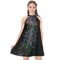 Galaxy Space Halter Neckline Chiffon Dress  by Sabelacarlos