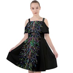 Galaxy Space Cut Out Shoulders Chiffon Dress by Sabelacarlos