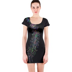 Galaxy Space Short Sleeve Bodycon Dress by Sabelacarlos