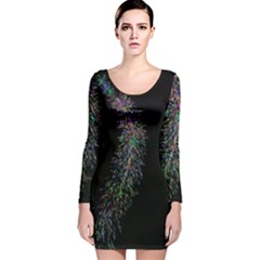 Galaxy Space Long Sleeve Velvet Bodycon Dress