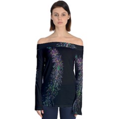 Galaxy Space Off Shoulder Long Sleeve Top by Sabelacarlos