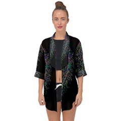 Galaxy Space Open Front Chiffon Kimono by Sabelacarlos