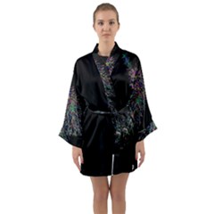 Galaxy Space Long Sleeve Satin Kimono by Sabelacarlos