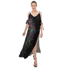 Galaxy Space Maxi Chiffon Cover Up Dress by Sabelacarlos