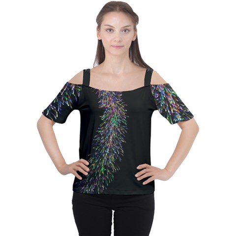 Galaxy Space Cutout Shoulder Tee by Sabelacarlos