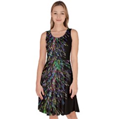 Galaxy Space Knee Length Skater Dress With Pockets