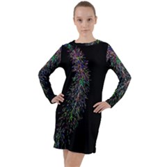 Galaxy Space Long Sleeve Hoodie Dress