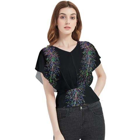 Galaxy Space Butterfly Chiffon Blouse by Sabelacarlos