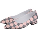 Retro Pink And Grey Pattern Women s Low Heels View2