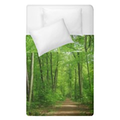 In The Forest The Fullness Of Spring, Green, Duvet Cover Double Side (single Size) by MartinsMysteriousPhotographerShop