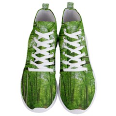 In The Forest The Fullness Of Spring, Green, Men s Lightweight High Top Sneakers by MartinsMysteriousPhotographerShop