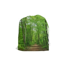 In The Forest The Fullness Of Spring, Green, Drawstring Pouch (medium) by MartinsMysteriousPhotographerShop