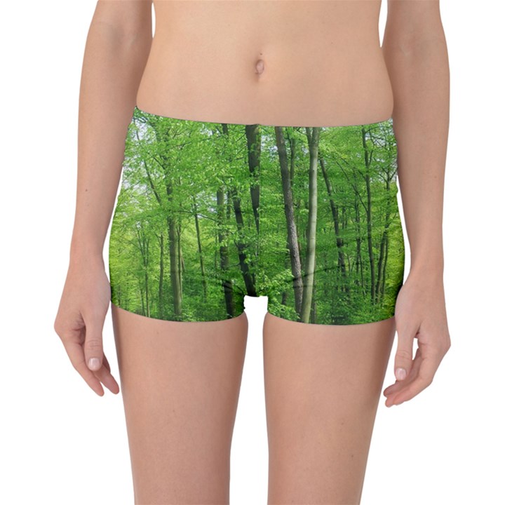 In the forest the fullness of spring, green, Boyleg Bikini Bottoms