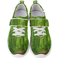 In The Forest The Fullness Of Spring, Green, Men s Velcro Strap Shoes by MartinsMysteriousPhotographerShop