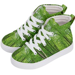 In The Forest The Fullness Of Spring, Green, Kids  Hi-top Skate Sneakers by MartinsMysteriousPhotographerShop