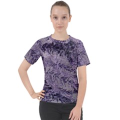 Flowers Branches Purple Women s Sport Raglan Tee