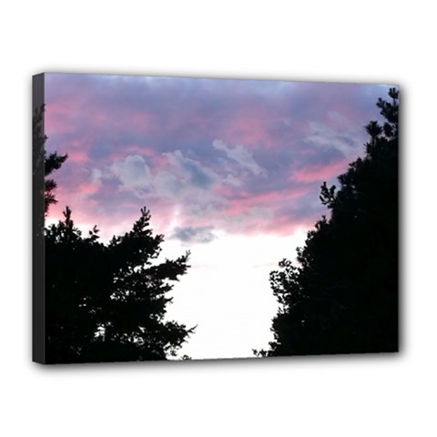 Colorful Overcast, Pink,violet,gray,black Canvas 16  X 12  (stretched) by MartinsMysteriousPhotographerShop