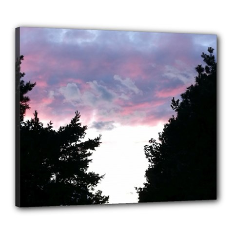 Colorful Overcast, Pink,violet,gray,black Canvas 24  X 20  (stretched) by MartinsMysteriousPhotographerShop