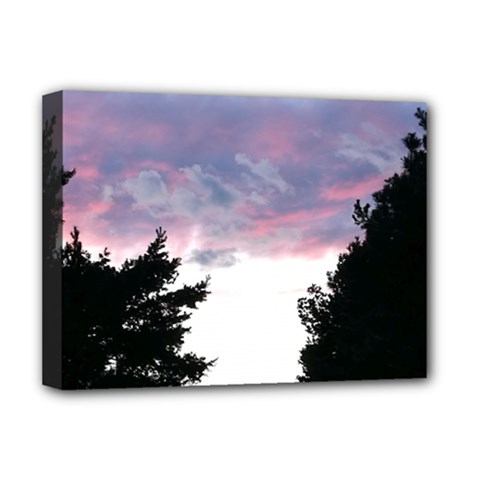 Colorful Overcast, Pink,violet,gray,black Deluxe Canvas 16  X 12  (stretched)  by MartinsMysteriousPhotographerShop