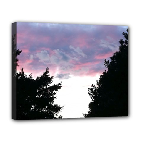 Colorful Overcast, Pink,violet,gray,black Deluxe Canvas 20  X 16  (stretched)