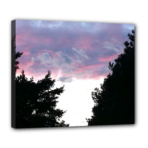 Colorful Overcast, Pink,violet,gray,black Deluxe Canvas 24  X 20  (stretched) by MartinsMysteriousPhotographerShop