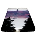 Colorful overcast, pink,violet,gray,black Fitted Sheet (Queen Size) View1