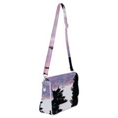 Colorful Overcast, Pink,violet,gray,black Shoulder Bag With Back Zipper by MartinsMysteriousPhotographerShop