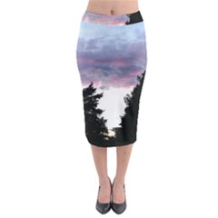 Colorful Overcast, Pink,violet,gray,black Midi Pencil Skirt by MartinsMysteriousPhotographerShop