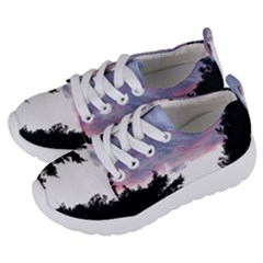 Colorful Overcast, Pink,violet,gray,black Kids  Lightweight Sports Shoes by MartinsMysteriousPhotographerShop