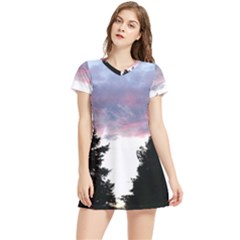 Colorful Overcast, Pink,violet,gray,black Women s Sports Skirt