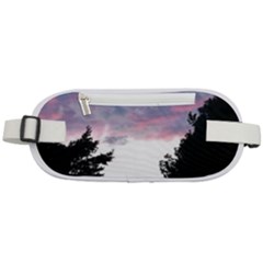 Colorful Overcast, Pink,violet,gray,black Rounded Waist Pouch by MartinsMysteriousPhotographerShop