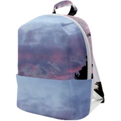 Colorful Overcast, Pink,violet,gray,black Zip Up Backpack