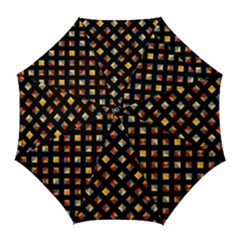 Geometric Diamond Tile Golf Umbrellas by tmsartbazaar