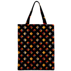 Geometric Diamond Tile Zipper Classic Tote Bag by tmsartbazaar