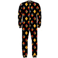 Geometric Diamond Tile Onepiece Jumpsuit (men)  by tmsartbazaar