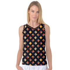 Geometric Diamond Tile Women s Basketball Tank Top by tmsartbazaar