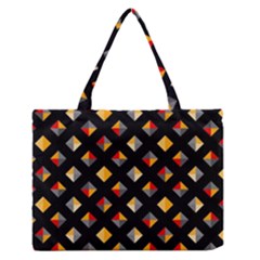 Geometric Diamond Tile Zipper Medium Tote Bag by tmsartbazaar