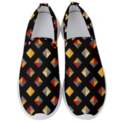 Geometric Diamond Tile Men s Slip On Sneakers by tmsartbazaar