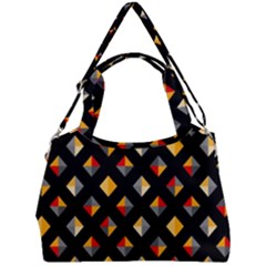 Geometric Diamond Tile Double Compartment Shoulder Bag by tmsartbazaar