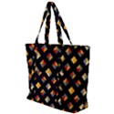 Geometric Diamond Tile Zip Up Canvas Bag View1