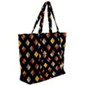 Geometric Diamond Tile Zip Up Canvas Bag View2