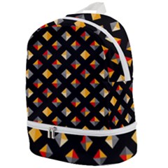 Geometric Diamond Tile Zip Bottom Backpack by tmsartbazaar