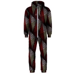 Abstract Zigzag Motif Hooded Jumpsuit (men)  by tmsartbazaar