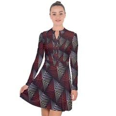 Abstract Zigzag Motif Long Sleeve Panel Dress by tmsartbazaar