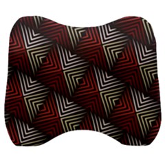 Abstract Zigzag Motif Velour Head Support Cushion by tmsartbazaar