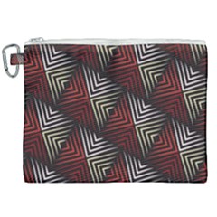 Abstract Zigzag Motif Canvas Cosmetic Bag (xxl) by tmsartbazaar