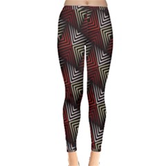 Abstract Zigzag Motif Inside Out Leggings by tmsartbazaar