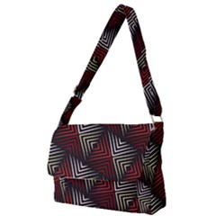 Abstract Zigzag Motif Full Print Messenger Bag (s) by tmsartbazaar